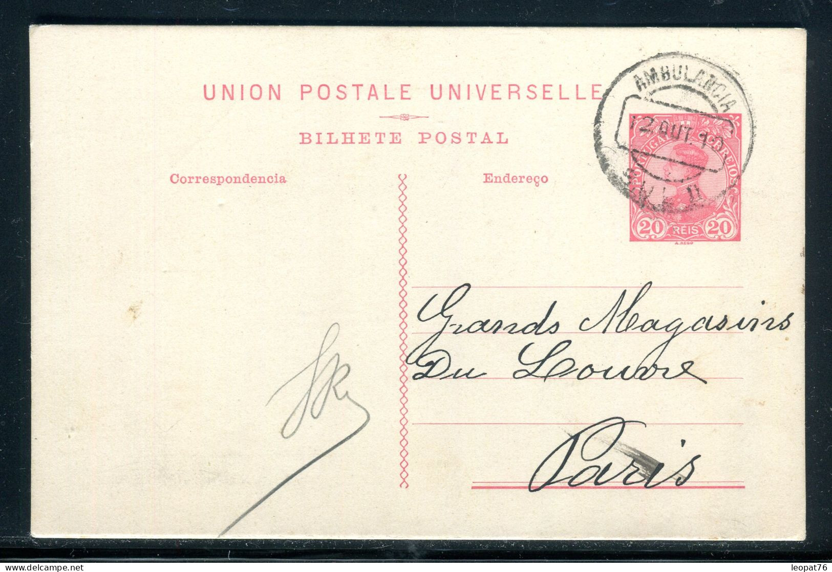 Portugal - Entier Postal De Faro Pour Paris En 1910  - M 57 - Postwaardestukken