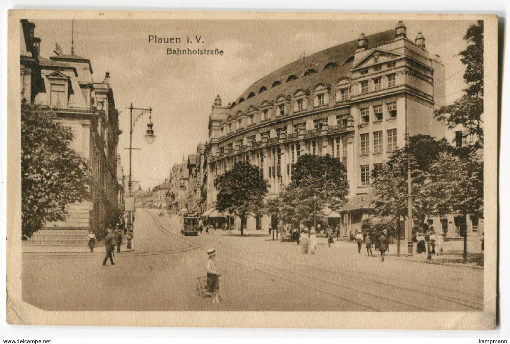 Tram/Straßenbahn Plauen I.V,Bahnhofstraße,  Ungelaufen - Strassenbahnen