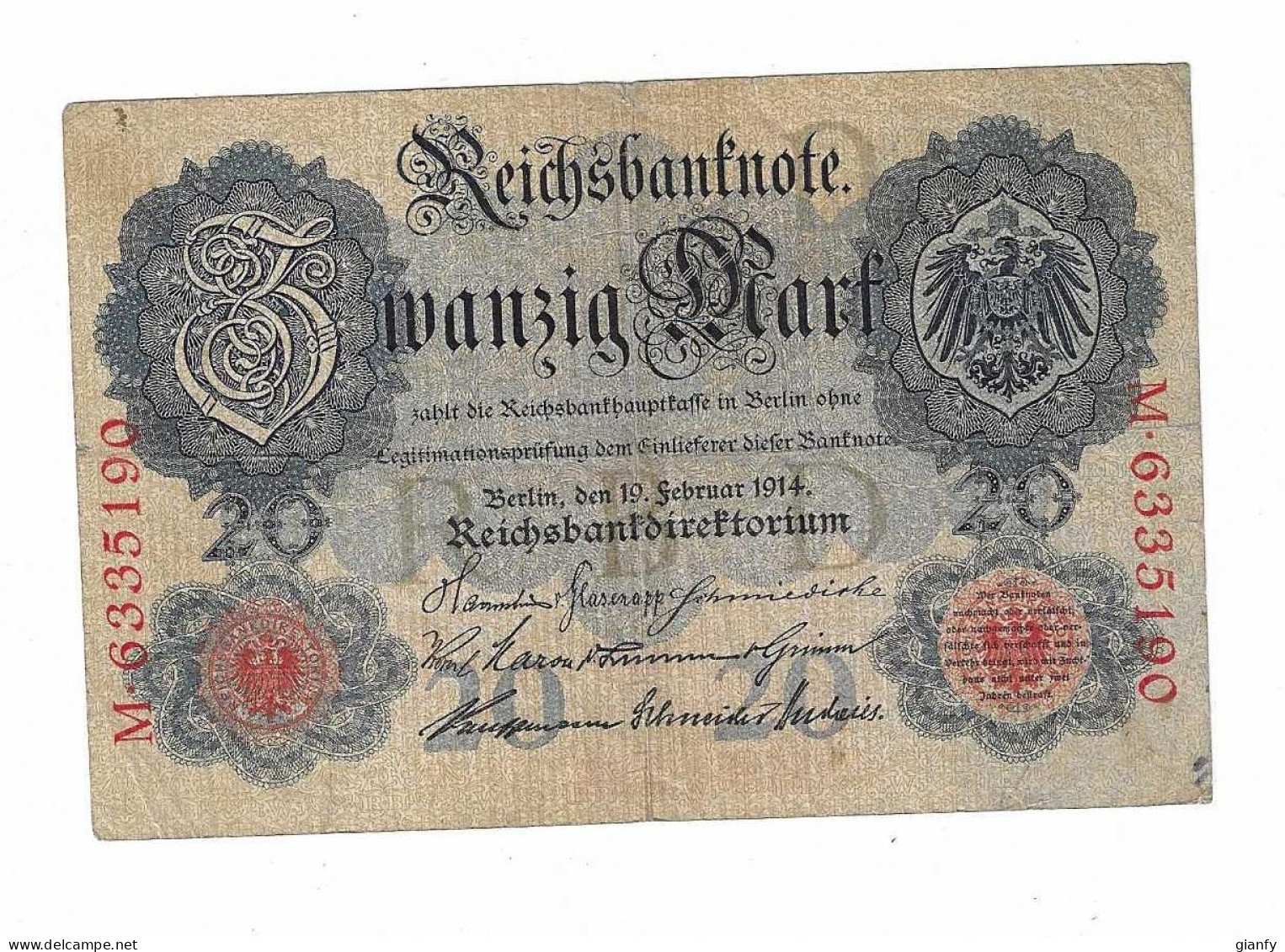 GERMANIA 20 MARK 1914 - 20 Mark