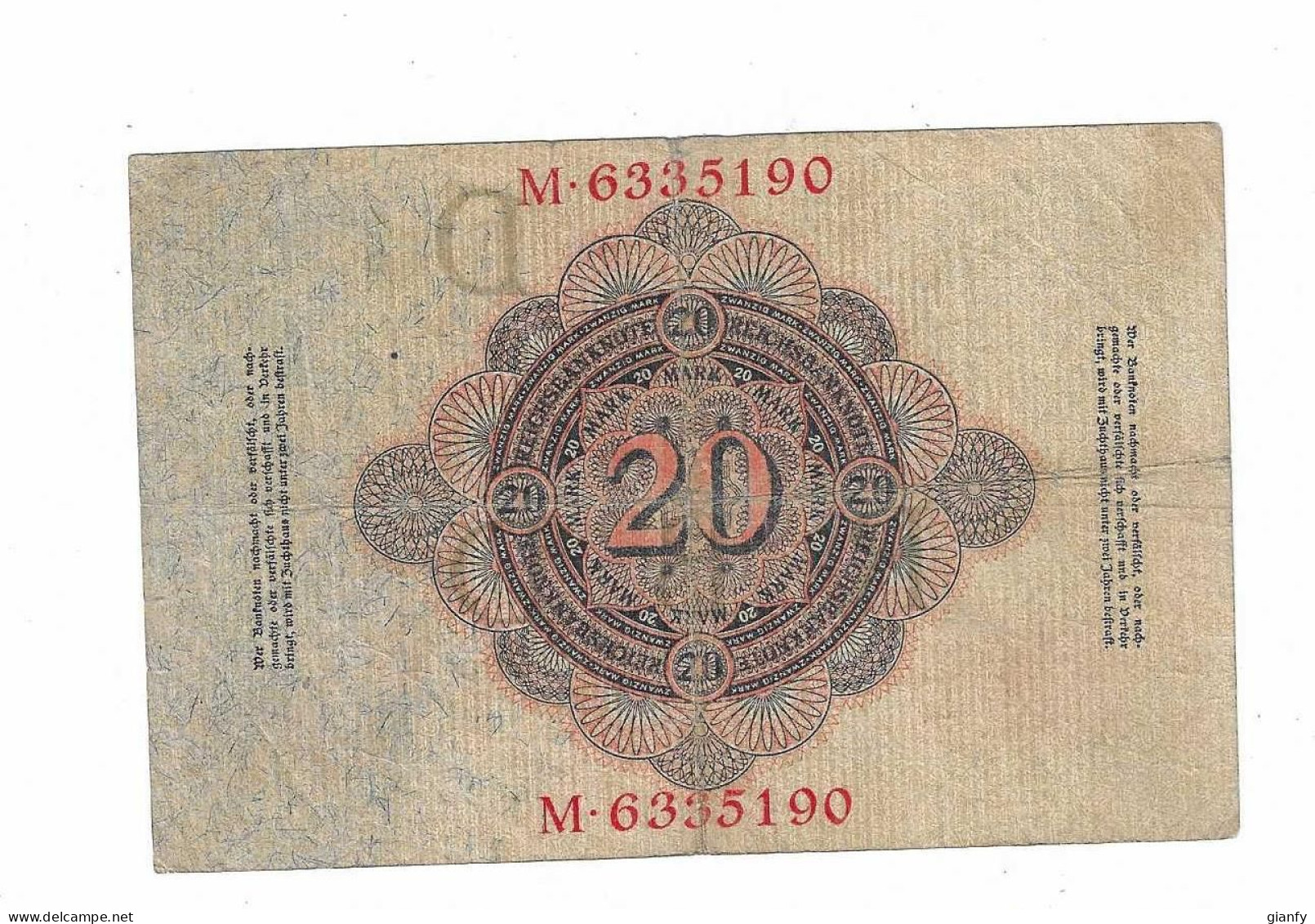 GERMANIA 20 MARK 1914 - 20 Mark