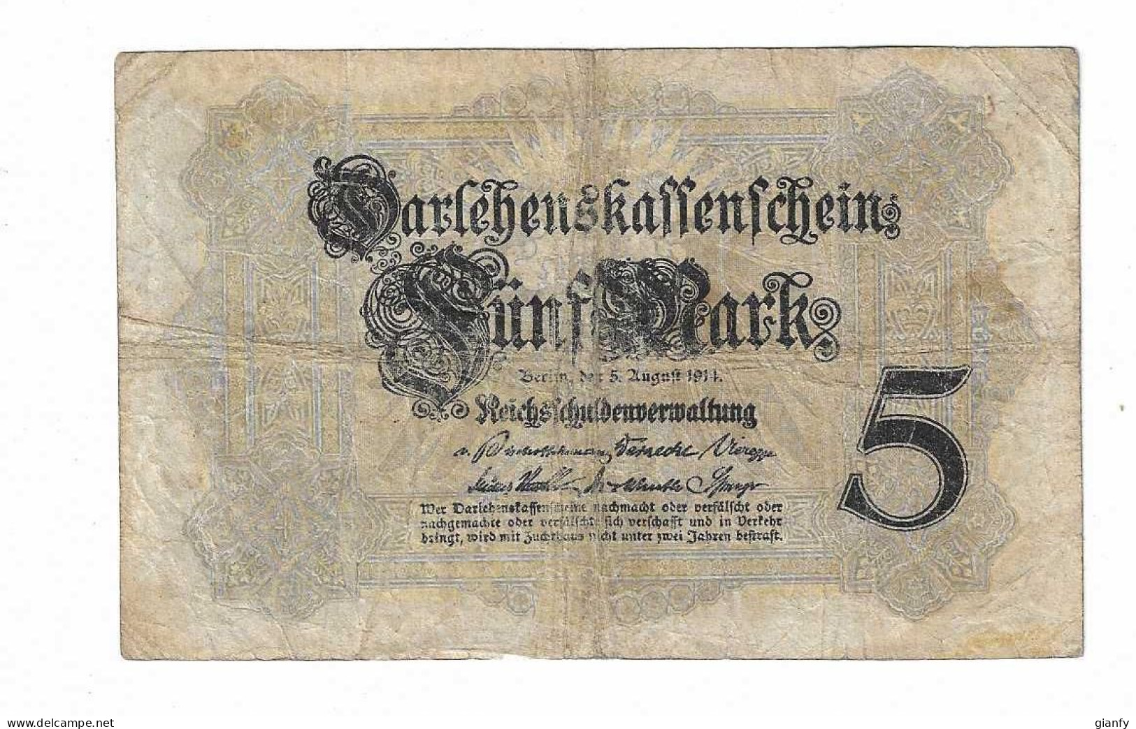 GERMANIA 5 MARK 1914 - 5 Mark