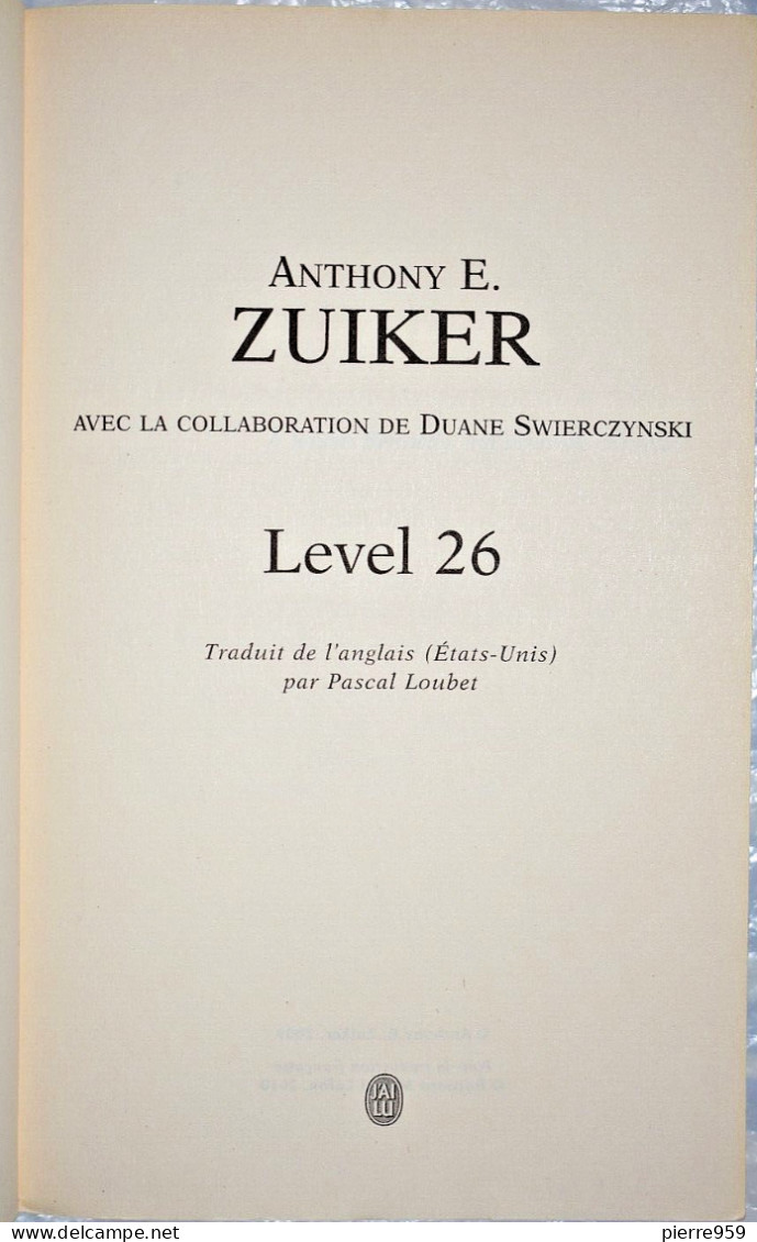 Level 26 - Tome 1 - Anthony E.Zuiker - J'ai Lu