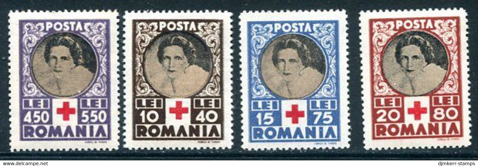 ROMANIA 1945 Red Cross LHM / *. Michel 827-30 - Nuovi