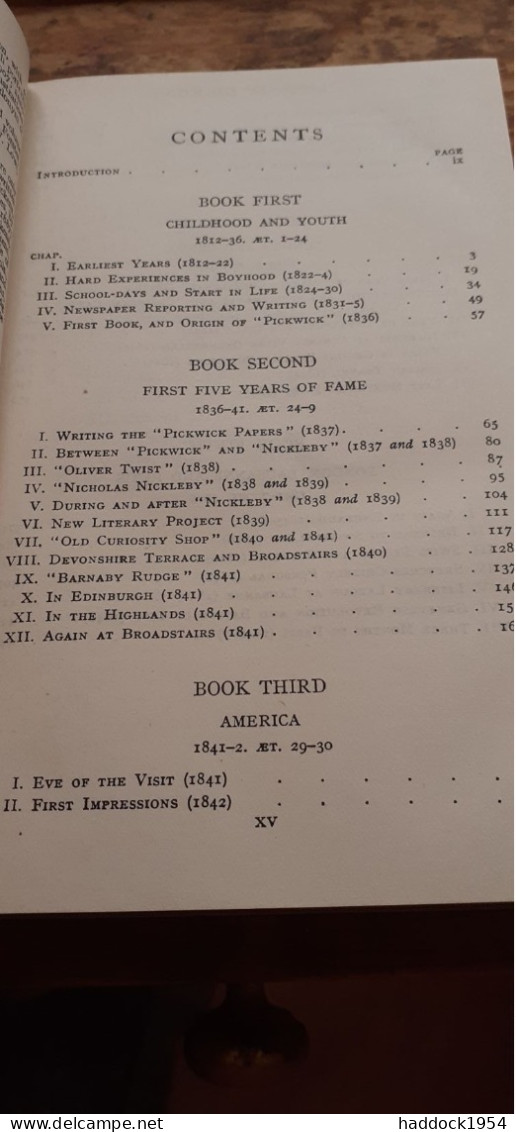 The Life Of Charles Dickens 2 Volumes JOHN FORSTER Dent Et Sons 1927 - Otros & Sin Clasificación