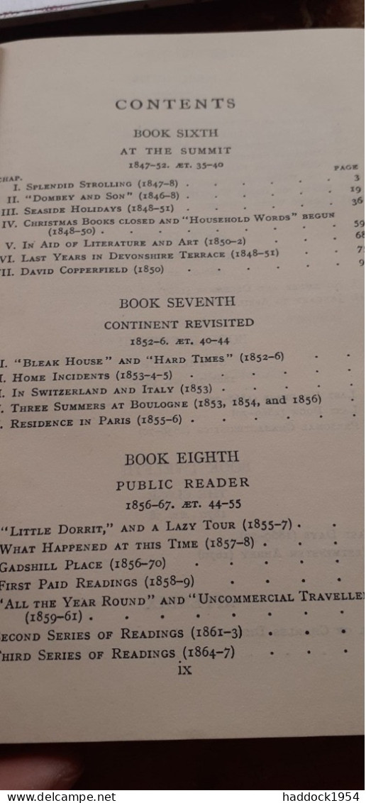 the life of charles dickens 2 volumes JOHN FORSTER dent et sons 1927