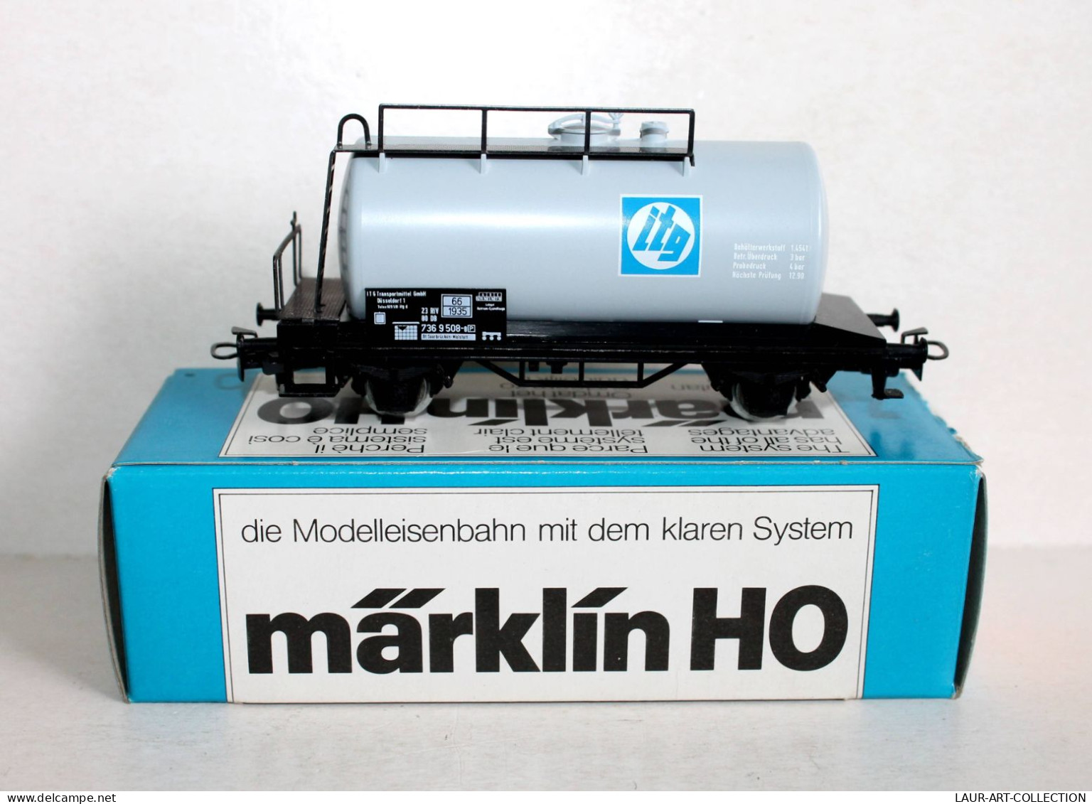 MARKLIN HO - WAGON CITERNE "ITG" TRANSPORT MITTEL, ANCIEN MINIATURE TRAIN - MODELE FERROVIAIRE (1505.21) - Goods Waggons (wagons)