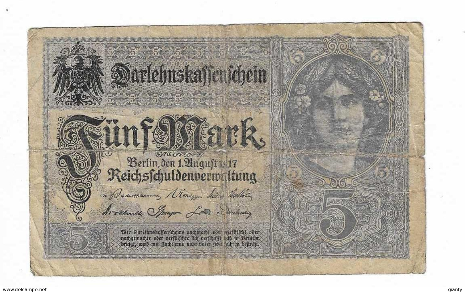 GERMANIA 5 MARK 1916 - 5 Mark