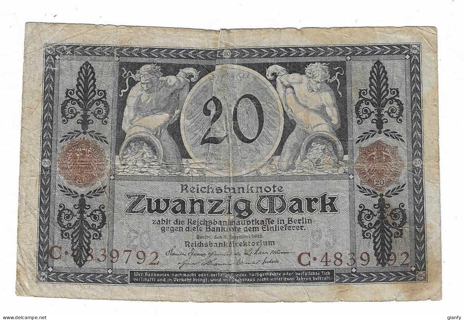 GERMANIA 20 MARK 1915 - 20 Mark