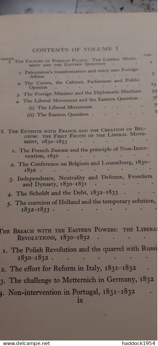 The Foreign Policy Of PALMERSTON 1830-1841 2 Volumes SIR CHARLES WEBSTER Bell Et Sons 1951 - Andere & Zonder Classificatie