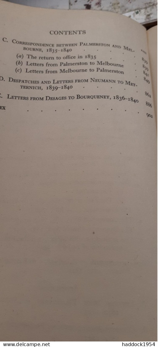 the foreign policy of PALMERSTON 1830-1841 2 volumes SIR CHARLES WEBSTER bell et sons 1951