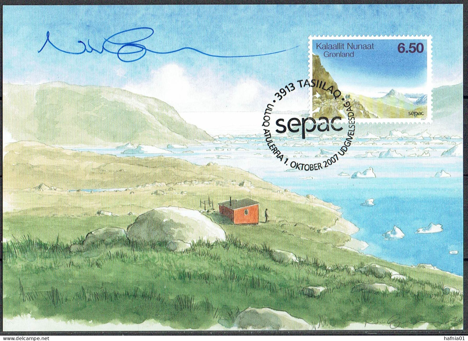 Greenland 2007. SEPAC. Michel 492  Maxi Card. Signed. - Cartes-Maximum (CM)