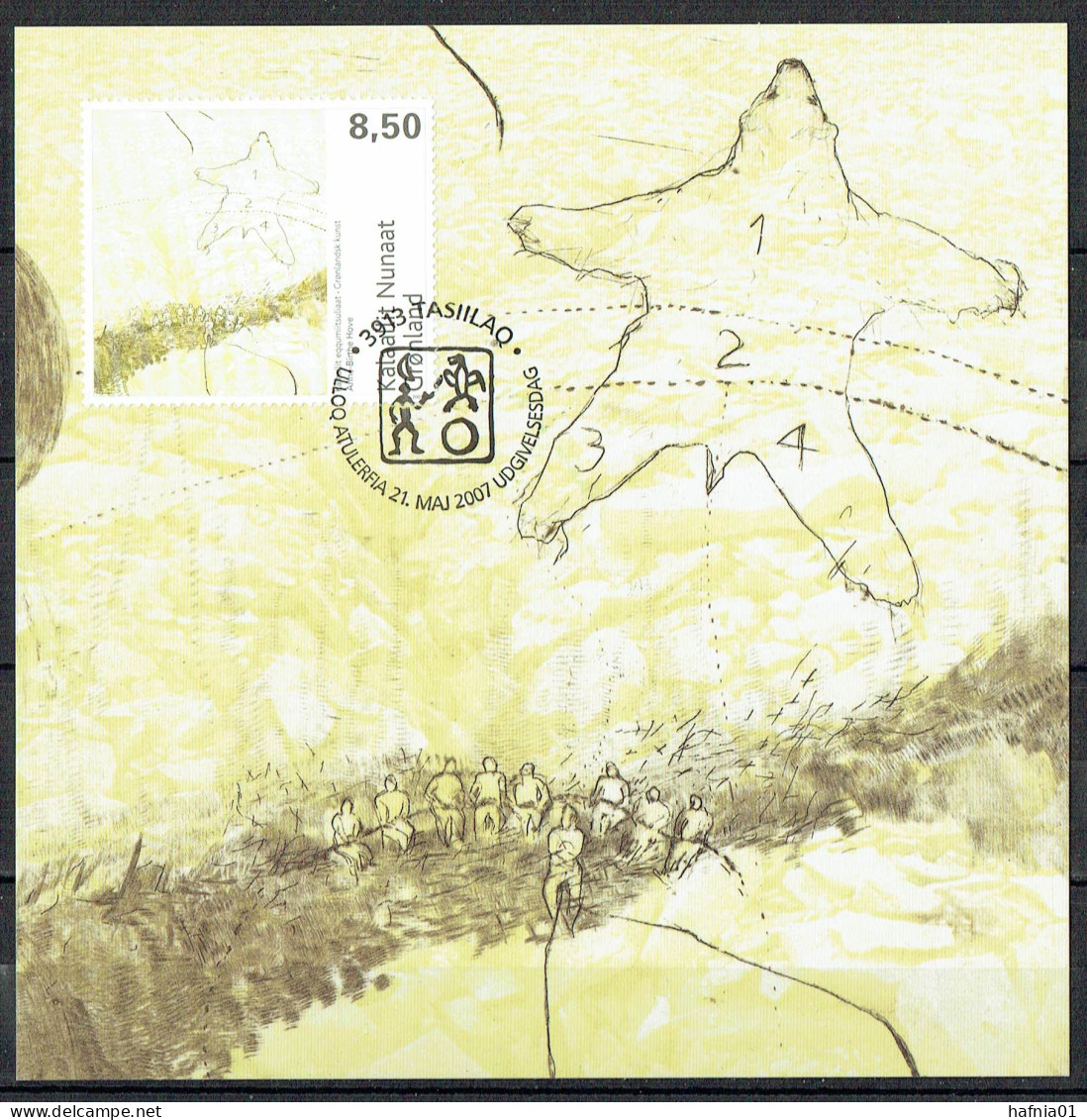 Greenland 2007.  Modern Art. Michel 490 Maxi Card.  - Cartes-Maximum (CM)