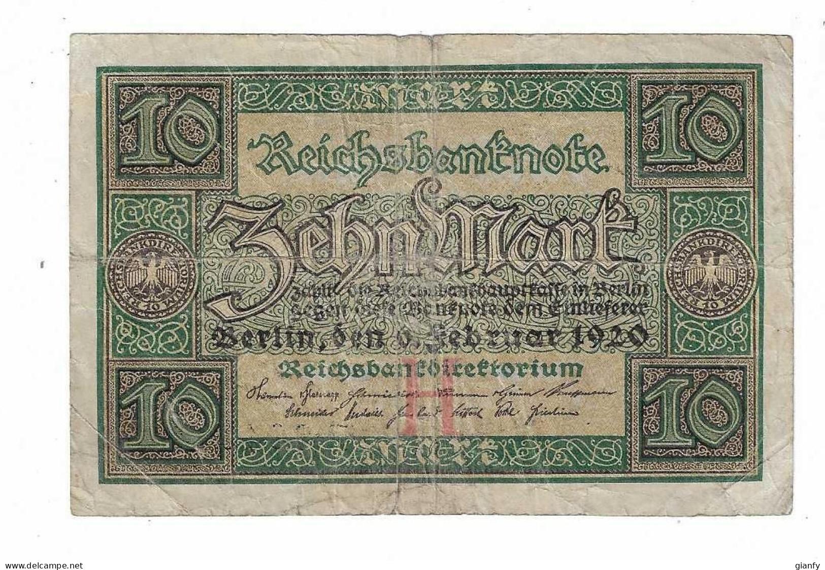 GERMANIA 10 MARK 1920 - 10 Mark