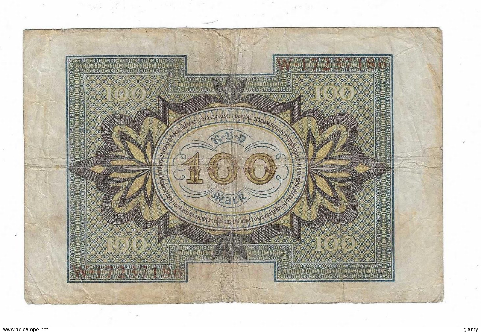 GERMANIA 100 MARK 1920 - 100 Mark