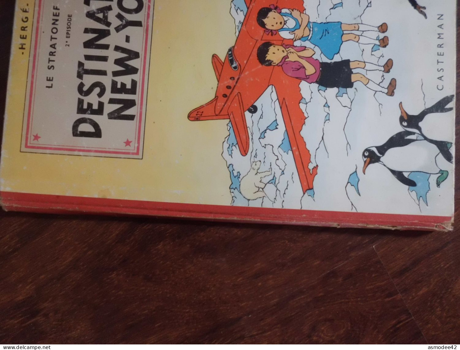 JO  ZETTE ET JOCKO   HERGE LE STRATONEF DESTINATION NEW YORK  E O 1951    ETAT   MOYEN