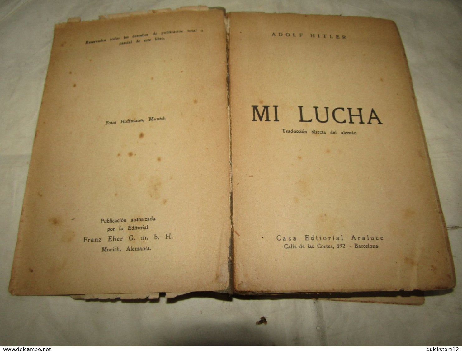 MI LUCHA - Primera Edición En Español. Imprenta Layetana - Barcelona 1935 - Biographies