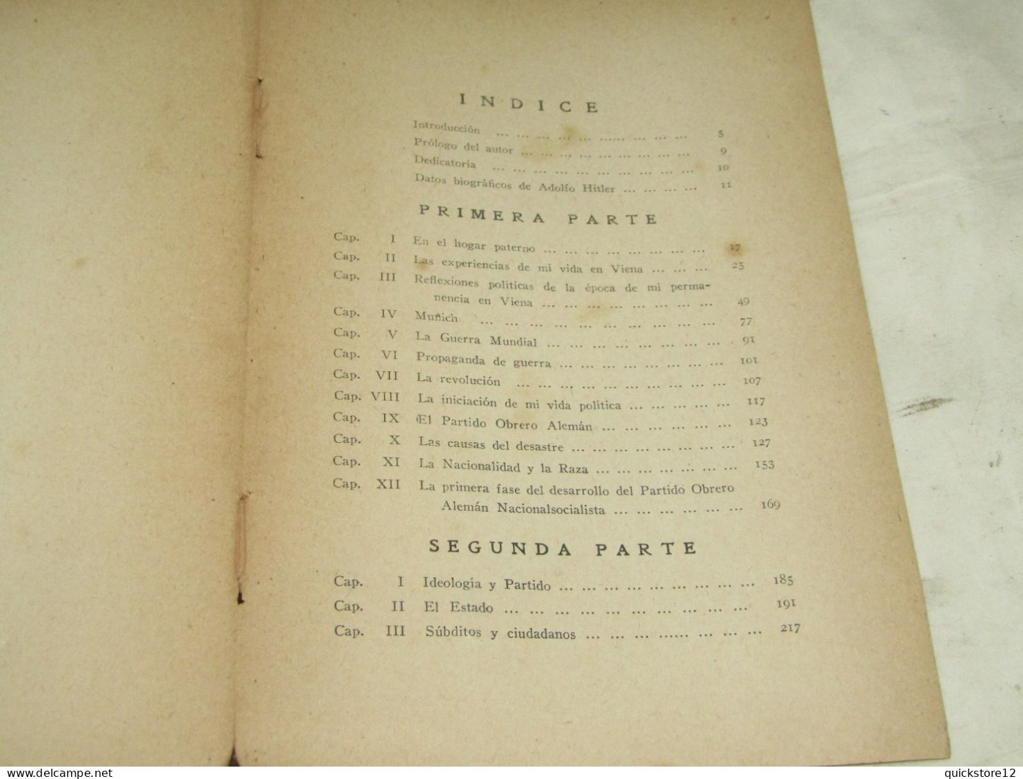 MI LUCHA - Primera edición en español. Imprenta Layetana - Barcelona 1935