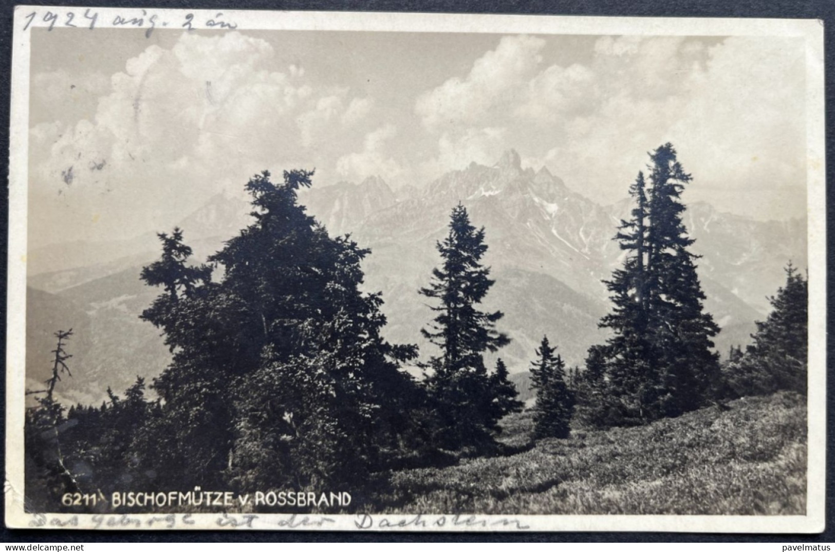 Austria 1924  Postcard Radstadt Bischofmutze V. Rossbrand - Radstadt