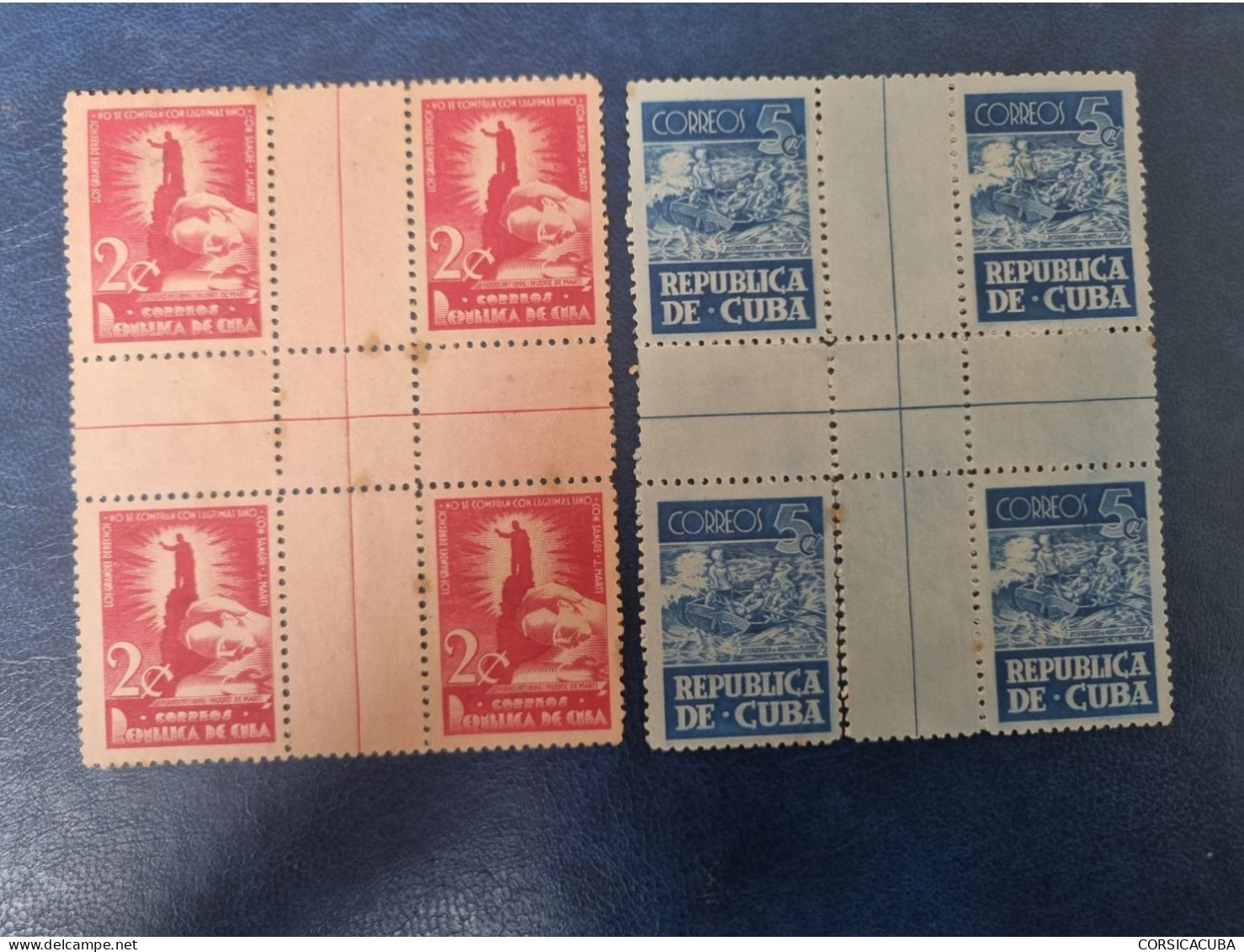 CUBA NEUF 1948  MUERTE JOSE MARTI--CENTRA DE HOJA // PARFAIT ETAT // 1er CHOIX // - Unused Stamps