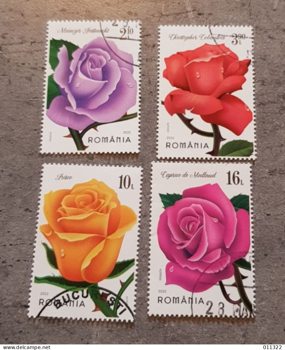 ROMANIA FLOWERS ROSES  SET USED - Used Stamps