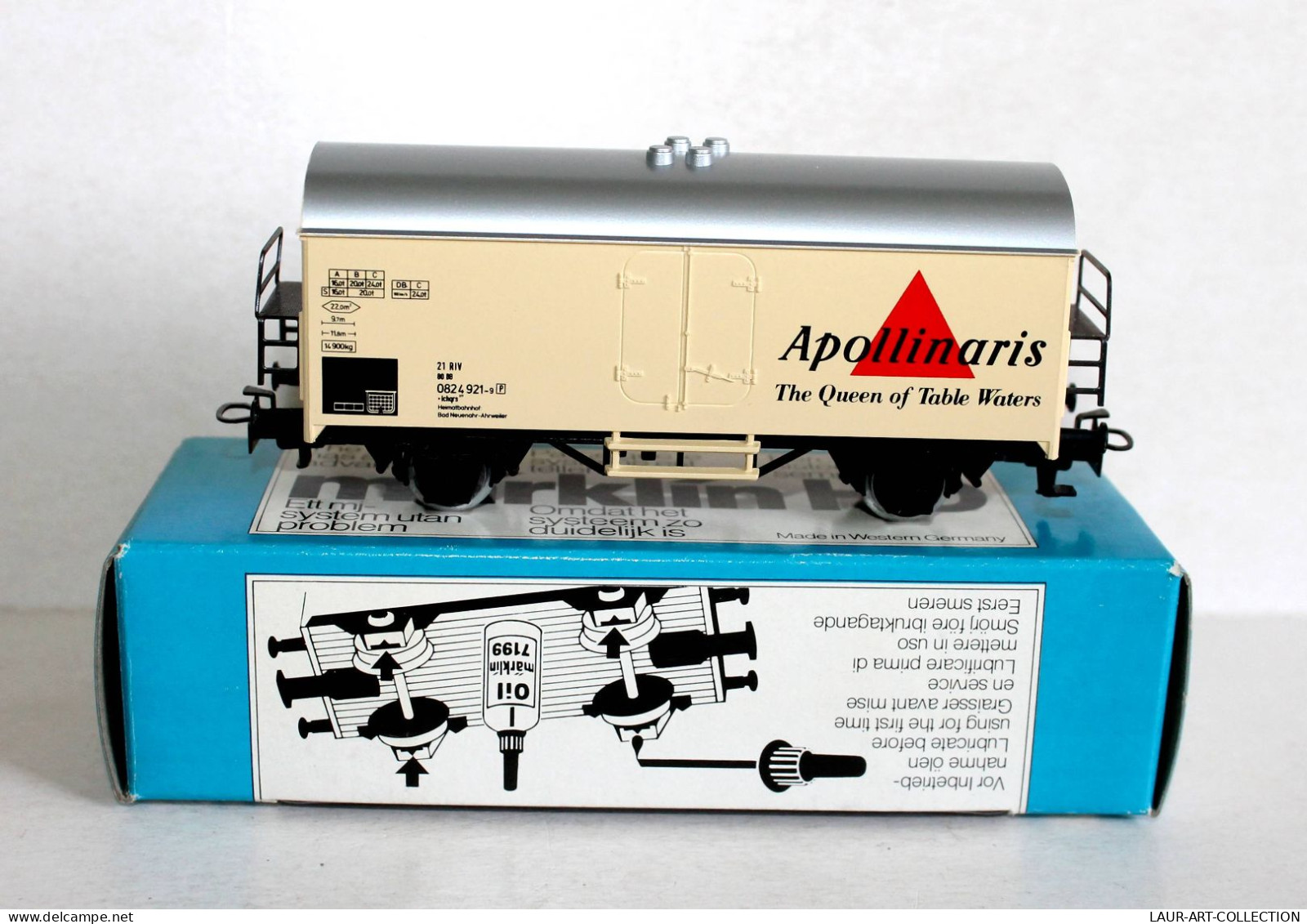 MARKLIN HO - WAGON FRIGORIFIQUE N°4426 APOLLINARIS QUEEN WATERS, MINIATURE TRAIN - MODELE FERROVIAIRE (1505.26) - Wagons Marchandises