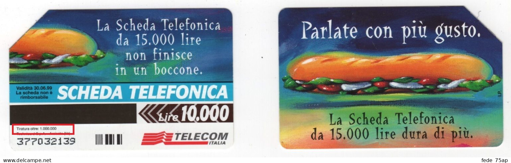 Scheda Telefonica TELECOM ITALIA "PARLATE CON PIU' GIUSTO'" - Catalogo Golden Lira Nr. 605A, Usata VARIANTE DUE PUNTI - Errori & Varietà