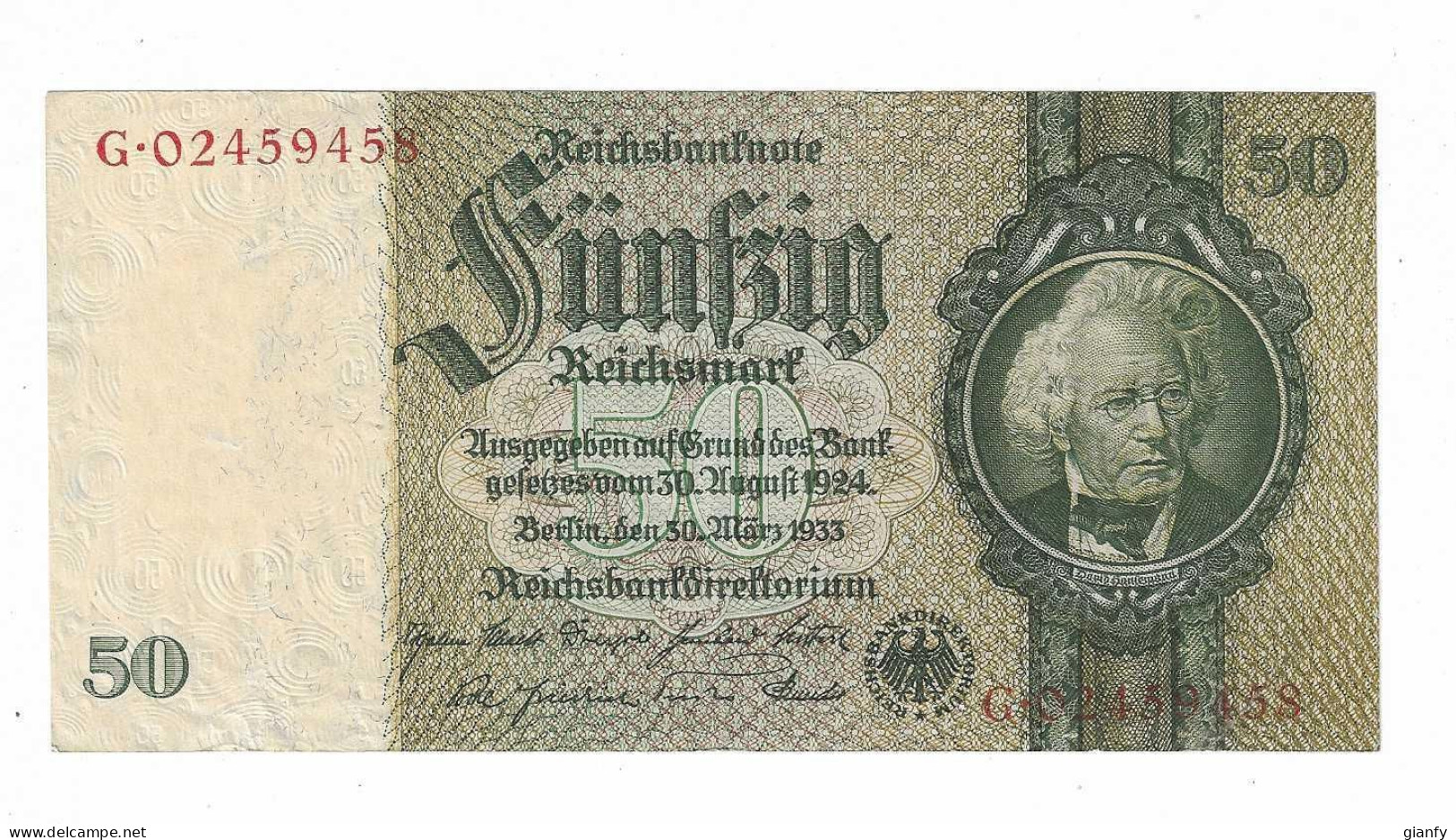 GERMANIA 50 MARK 1933 - 50 Mark