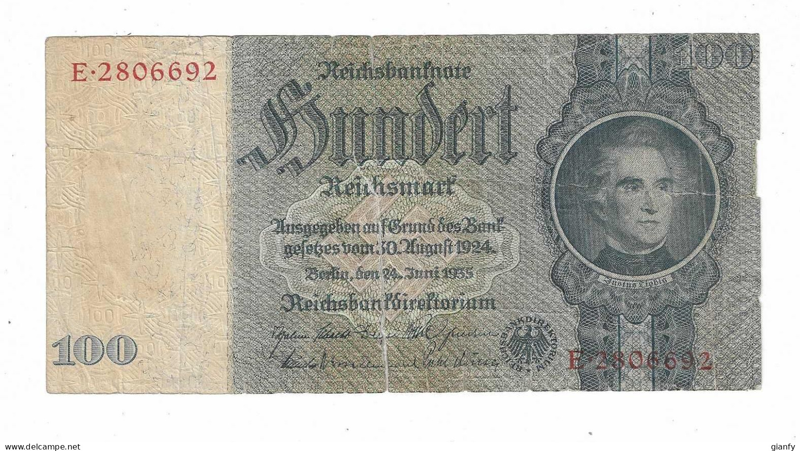 GERMANIA 100 MARK 1935 - 100 Mark