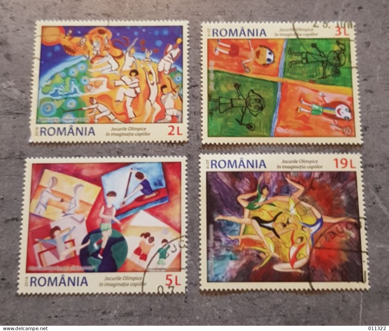 ROMÂNIA THE OLYMPIC GAMES IN THE IMAGINATION OF CHILDREN SET USED - Used Stamps