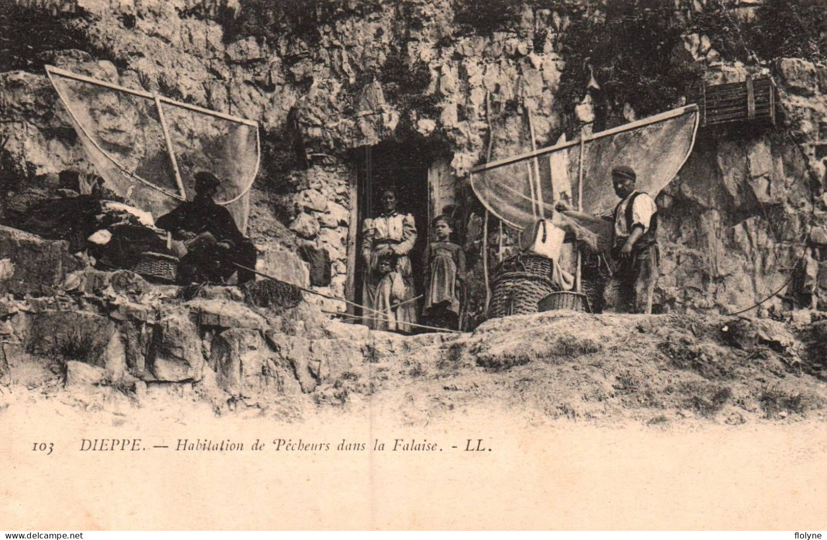 Dieppe - Habitation De Pêcheurs Dans La Falaise - Pêche - Dieppe