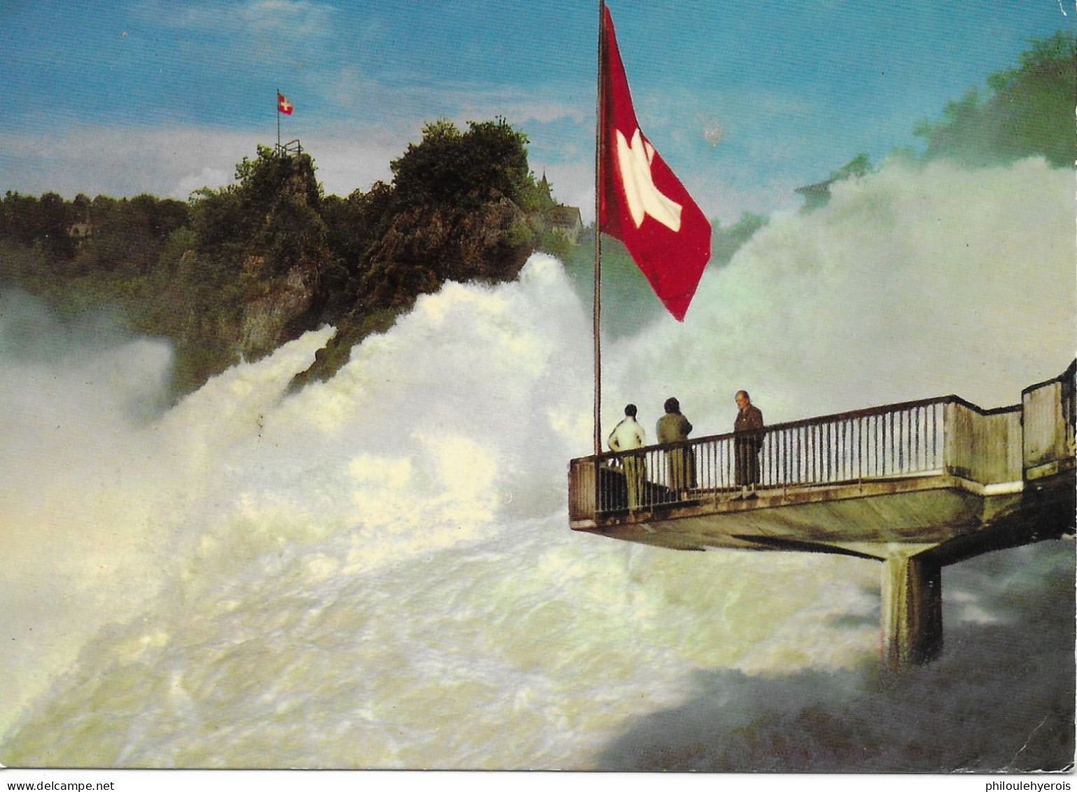 CPA SUISSE NEUHAUSEN AM RHEINFALL 1973 Pour Chaux Du Milieu - Neuhausen Am Rheinfall