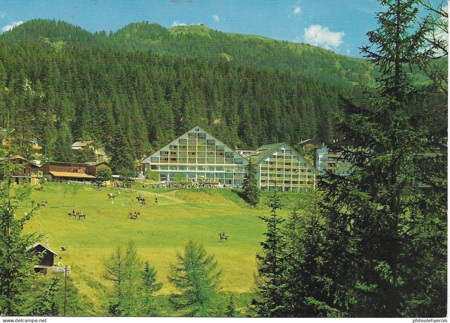 CPA SUISSE CRANS SUR SIERRE  Hôtel De L'étrier En 1966 Pour Le Cachot - Sierre