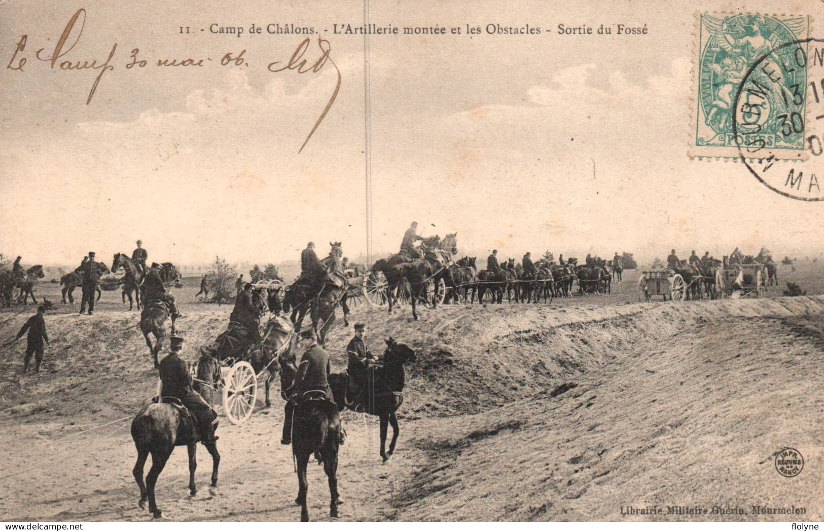 Mourmelon - Camp De Châlons - L'artillerie Montée Et Les Obstacles - Sortie Du Fossé - Militaria - Camp De Châlons - Mourmelon