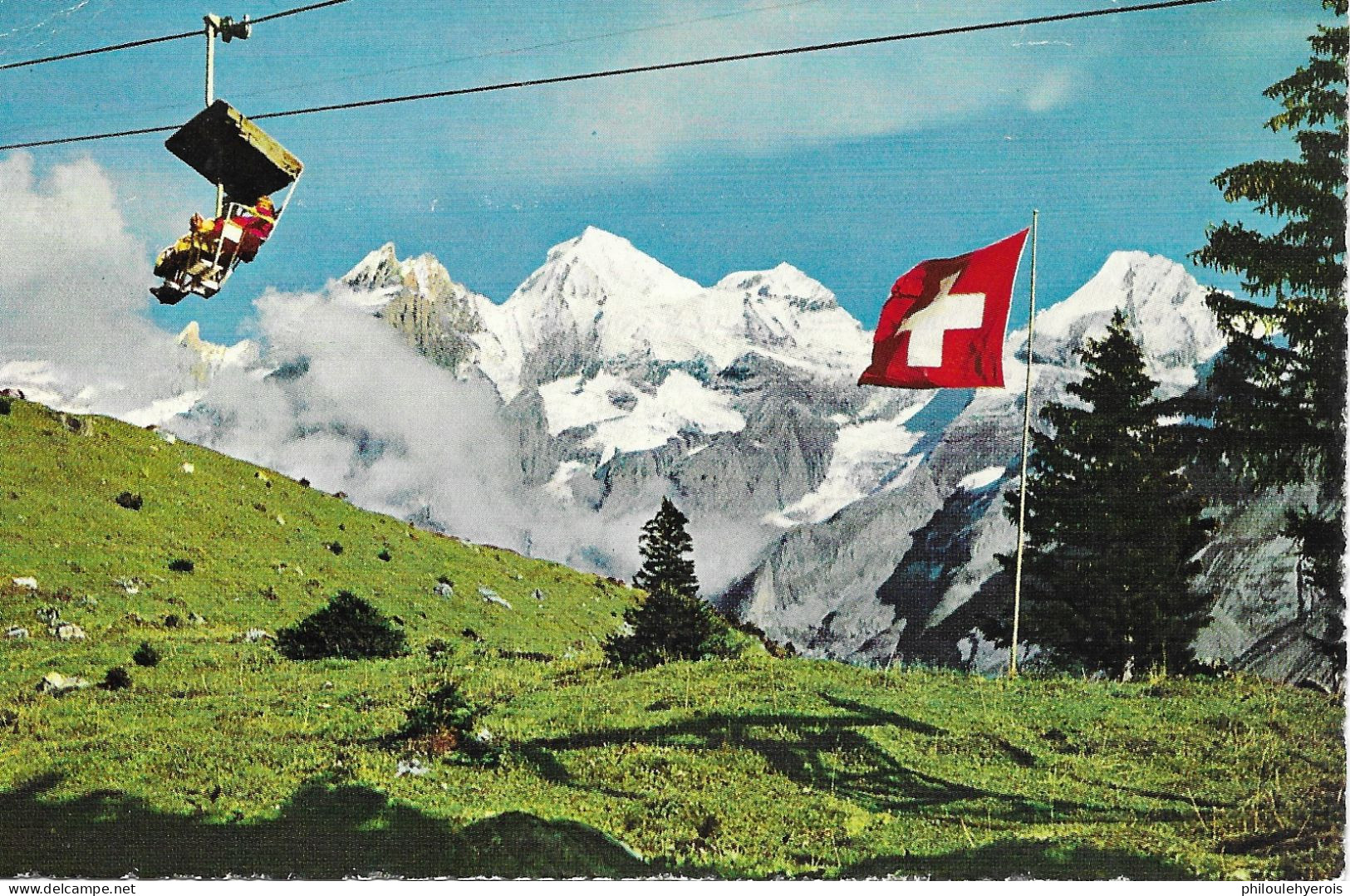 CPA SUISSE KANDERSTEG  Un Télésiège Berghotel Oeschinensee 1962 Pour LE CACHOT - Kandersteg