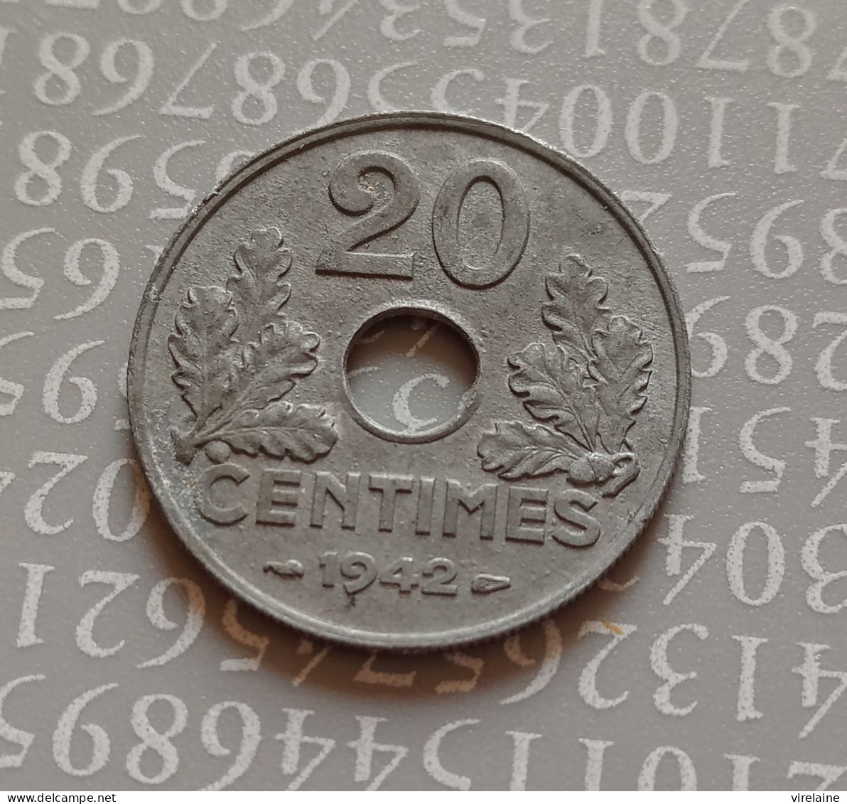 France  20 Centimes   Type "20"     Année 1942     (B07 25) - 20 Centimes