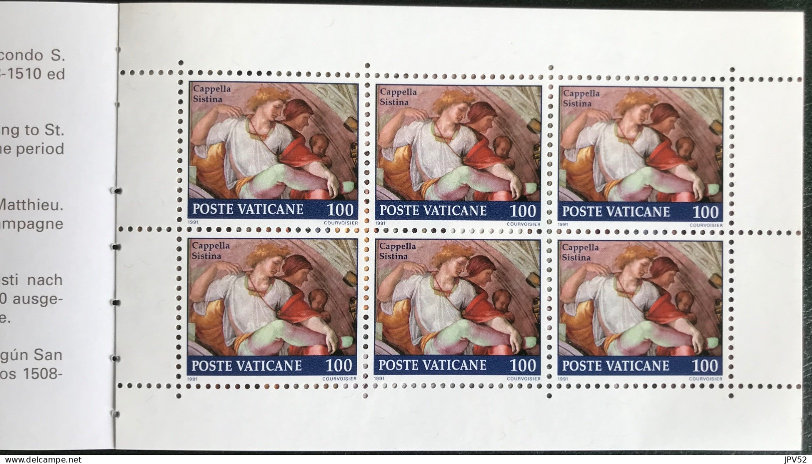 Città Del Vaticano - Vaticaanstad - VEL1/26 - 1991 - MNH - Michel 0-3 - Restauratie Sixtijnse Kapel - Booklets