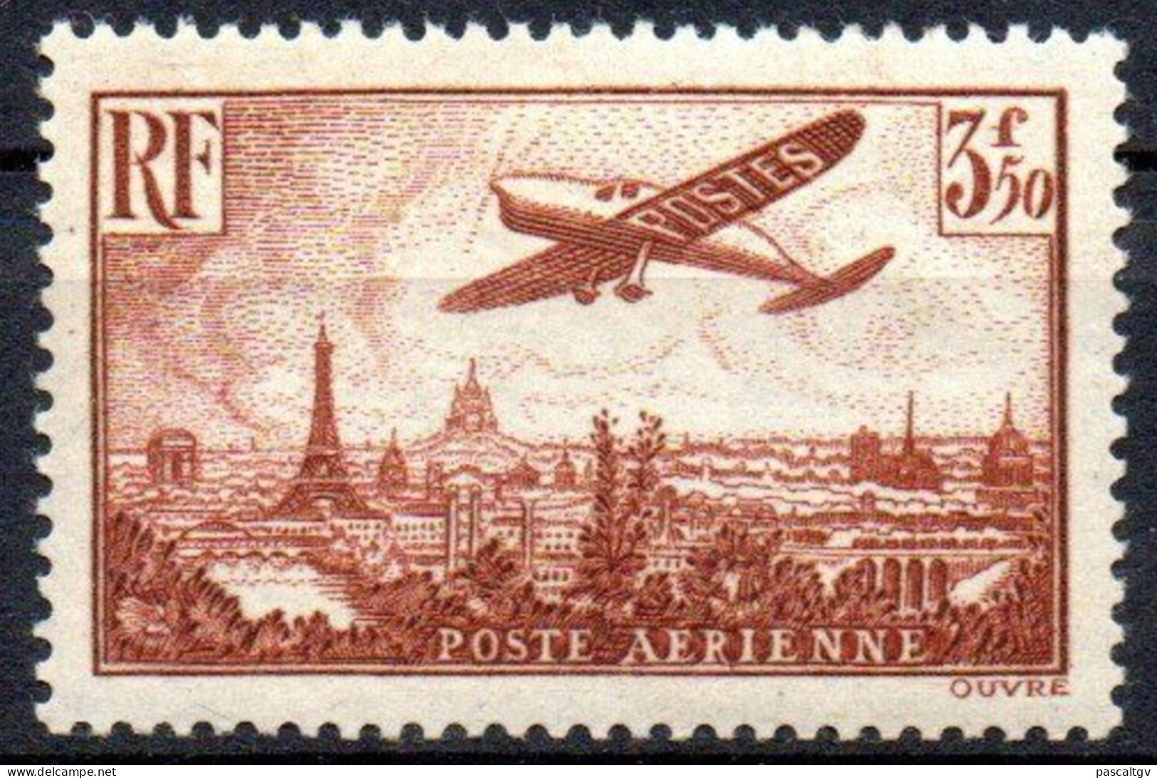 France - ** Poste Aérienne - "Avion Survolant Paris" - 1936 - N° 13 ** - Luxe - 1927-1959 Neufs