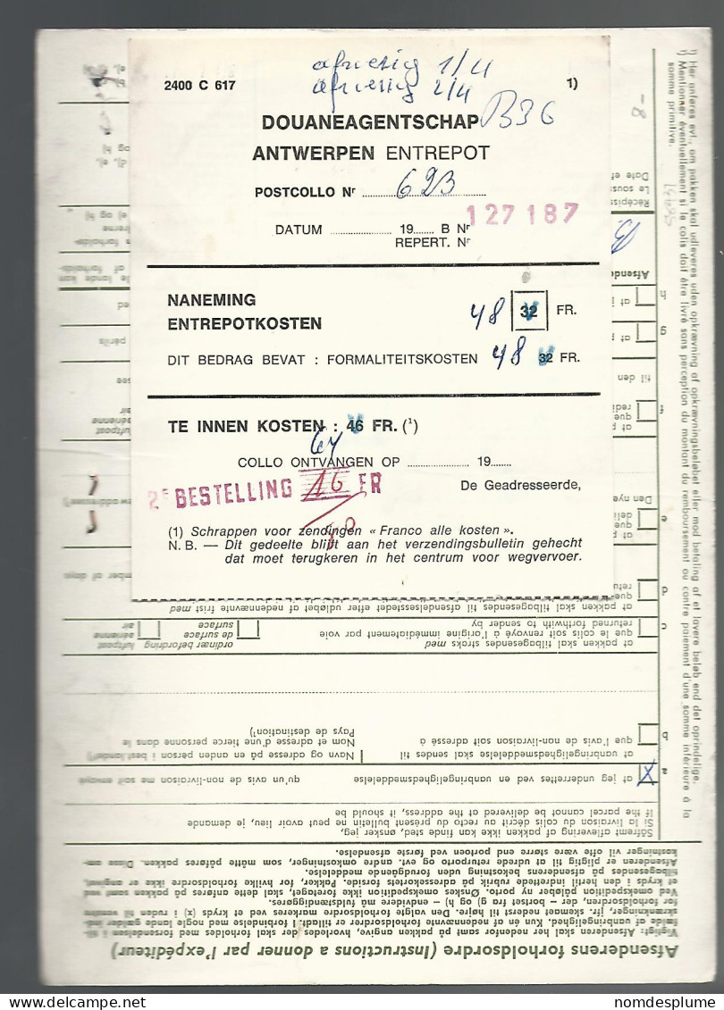 58437) Denmark Addressekort Bulletin D'Expedition 1976 Postmark Cancel - Storia Postale