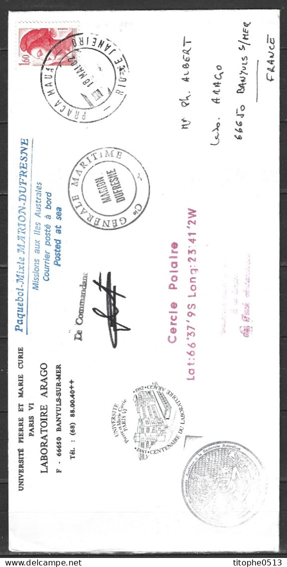 FRANCE. Enveloppe De 1982 Avec De Multiples Cachets Et Signatures. Laboratoire Arago. - Forschungsprogramme