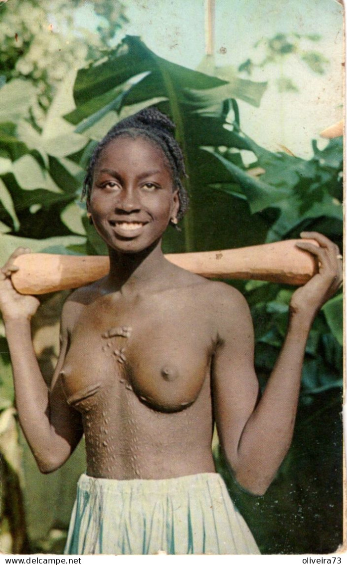 GUINÉ - BIOMBO - Rapariga De Papel Tatuada - Guinea-Bissau