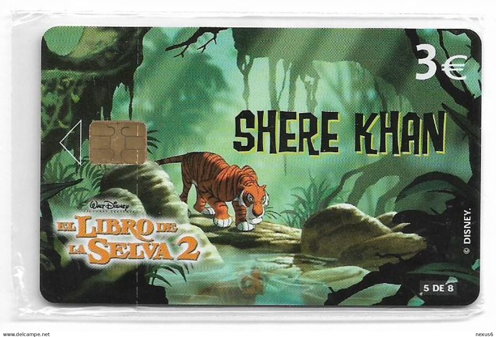 Spain - Telefónica - Disney El Libro De La Selva 2 - Shere Khan - P-539 - 09.2003, 3€, 4.000ex, NSB - Privatausgaben