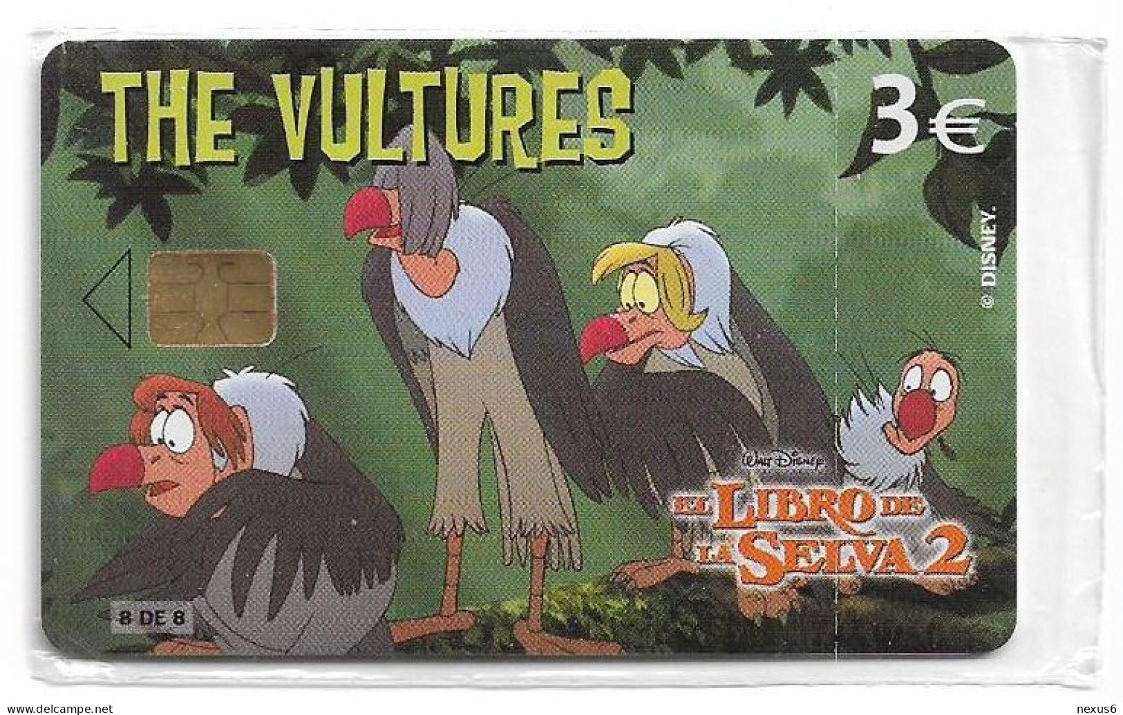 Spain - Telefónica - Disney El Libro De La Selva 2 - The Vultures - P-542 - 11.2003, 3€, 4.000ex, NSB - Privatausgaben