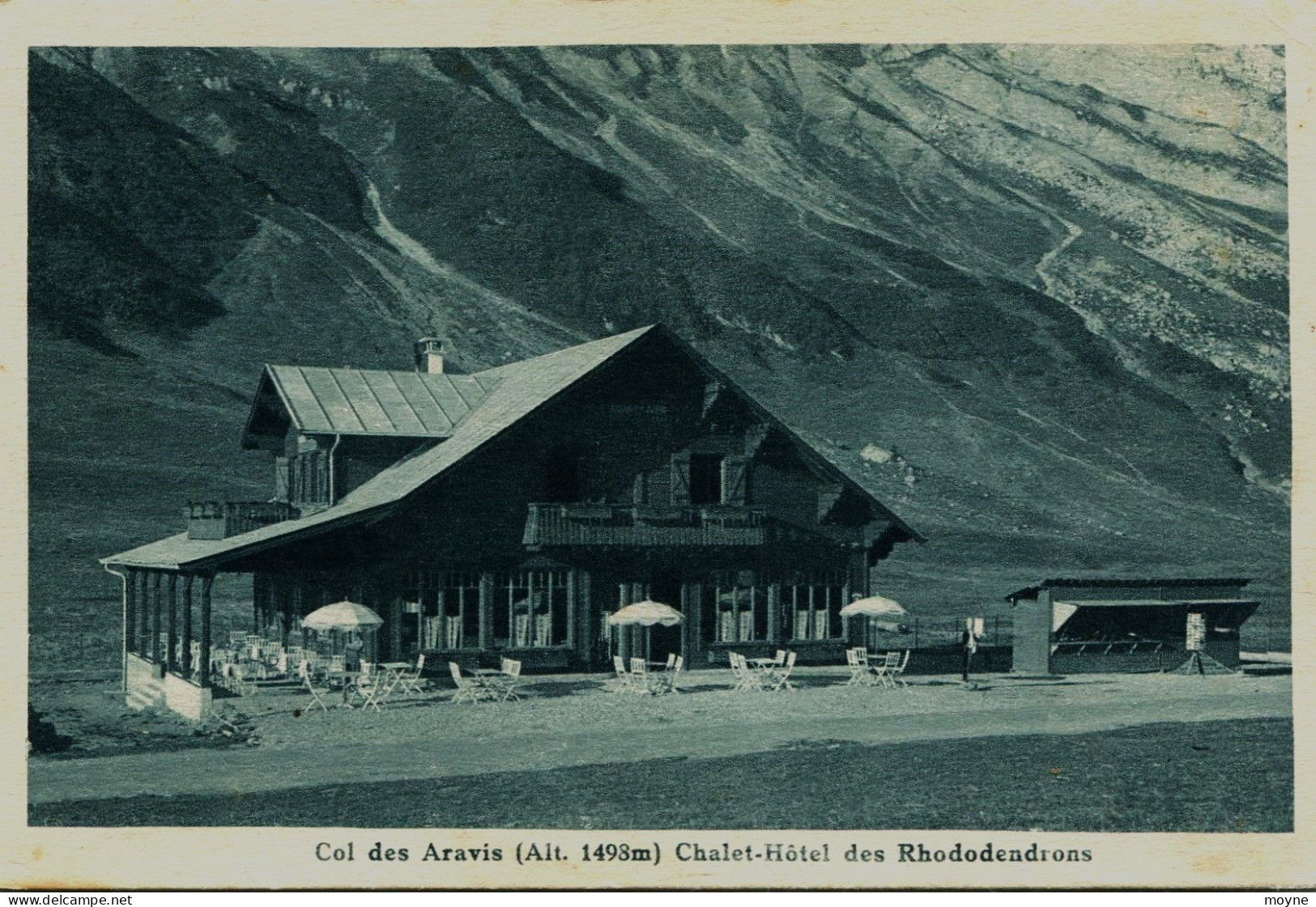 14954-   Savoie   COL DES ARAVIS : CHALET HOTEL  -  DES  RHODODENDRONS   (disparu ??)  1947 - Val Cenis