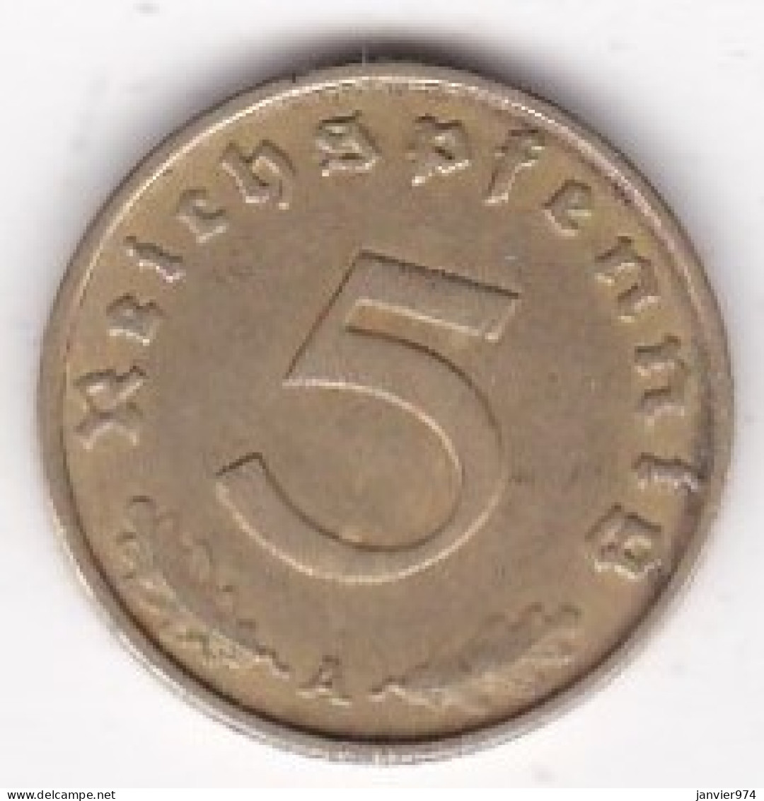 5 Reichspfennig 1937 A BERLIN. Bronze-aluminium - 5 Reichspfennig