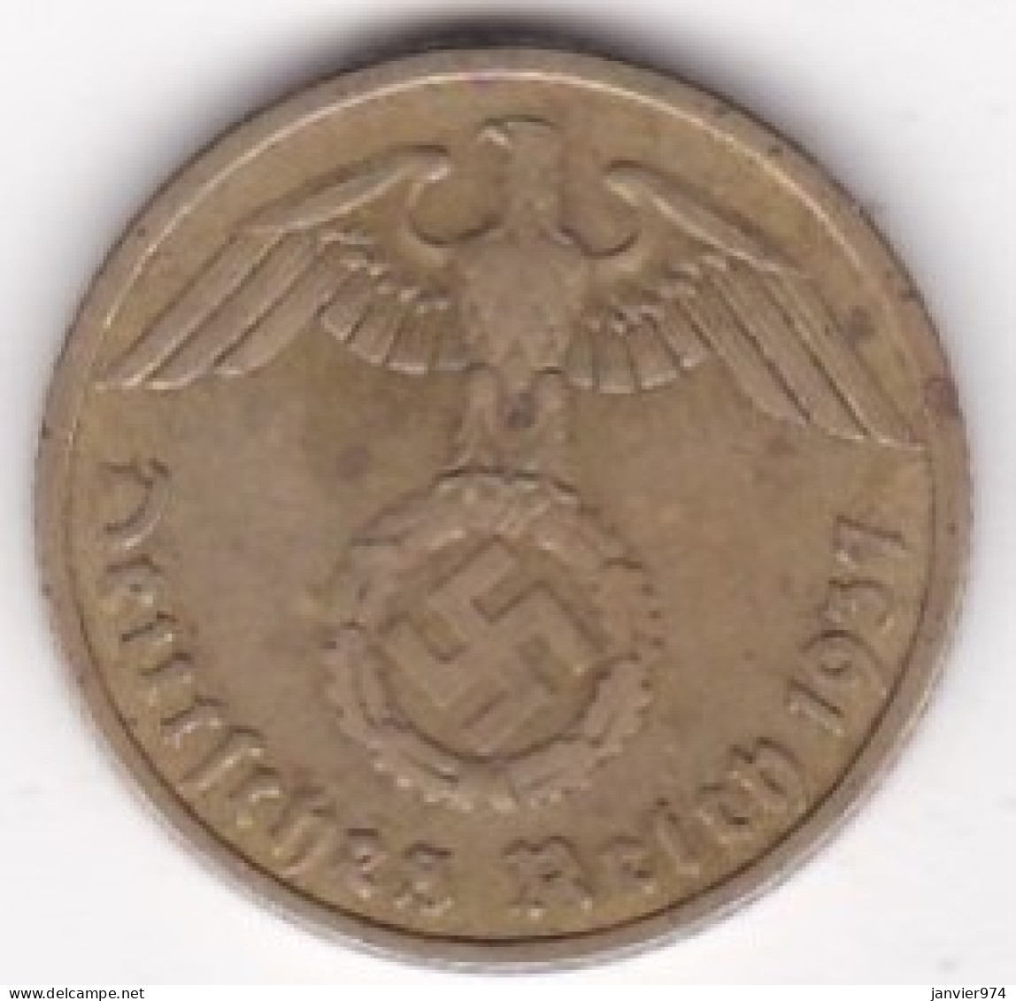 5 Reichspfennig 1939 J HAMBOURG . Bronze-aluminium.  - 5 Reichspfennig