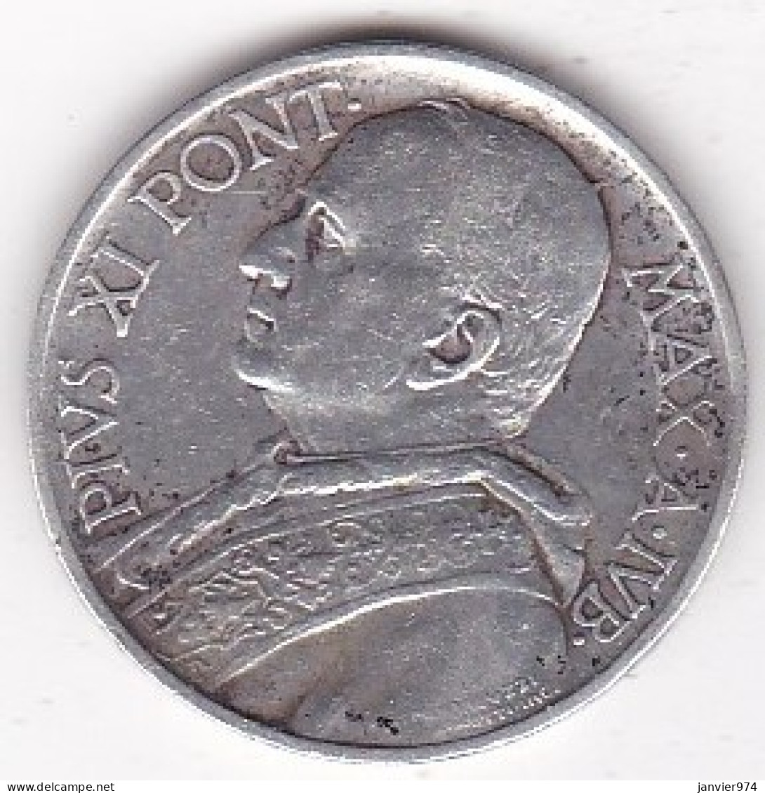 Vatican 5 Lire 1933 – 1934 , Jubilée, Pie XI , En Argent , KM# 17 - Vaticano