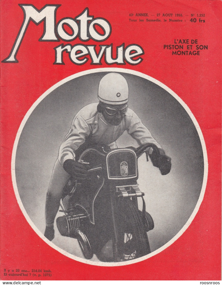 MOTO REVUE N° 1252 - 1955 -  L'AXE DE PISTON ET SON MONTAGE - Motorfietsen