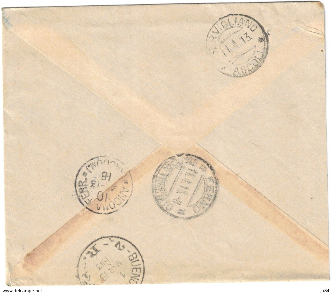 Argentine - Argentina - Buenos Aires - Lettre Recommandée Pour L'Italie - Registered Letter For Italy - Divers Cachets - Storia Postale