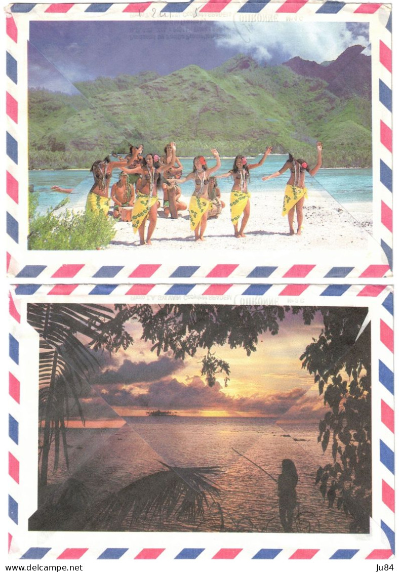 Nouvelle Calédonie - Nouméa R.P. - 2 Lettres Avion Pour La France - 21 Août 1984 - Storia Postale