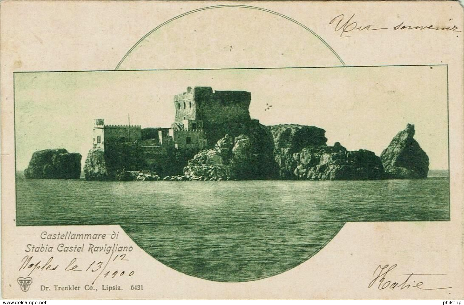 CASTELLAMMARE DI STABIA - Castel Ravigliano - VIAGGIATA NEL 1900 !!! - Rif. 1903 - Castellammare Di Stabia